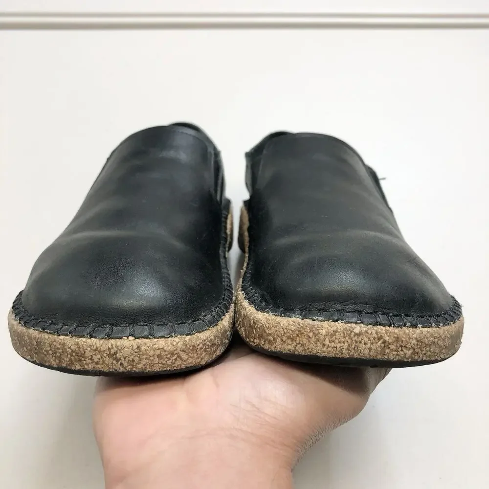 Birkenstock Shoes Women’s 6 Callan Slip On Loafers Black Leather Casual Comfy - Picture 3 of 9
